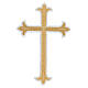 Budded cross in liturgical colours, iron-on fabric application, 9x6 in s4