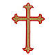 Krzyż trójlistny patch termoprzylepny do paramentów, 24x15 cm, 4 kolory s3