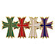 Bügelpatch, Kreuz, Stickerei, 4 liturgische Farben, 10x8cm s1