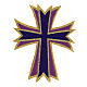 Croix brodée couleurs liturgiques pièce thermocollante 10x8 cm s5