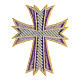 Croce ricamata colori liturgici termoadesiva 10x8 cm s6