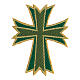 Cruz bordada cores litúrgicas termoadesiva 10x8 cm s2