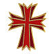 Cruz bordada cores litúrgicas termoadesiva 10x8 cm s3