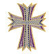Cruz bordada cores litúrgicas termoadesiva 10x8 cm s6