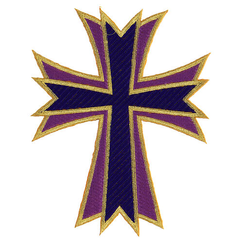 Broderie thermocollante croix couleurs liturgiques 20x16 cm 6