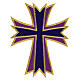 Aplikacja krzyż złoty i 4 kolory, 20x16 cm, termoprzylepny s6
