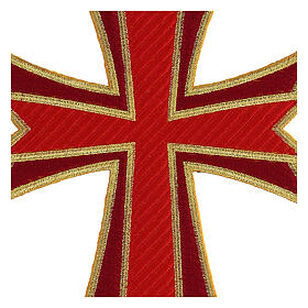 Aplicação termoadesiva vestes litúrgicas cruz ouro e 4 cores 20x16 cm