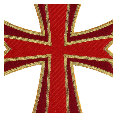 Aplicação termoadesiva vestes litúrgicas cruz ouro e 4 cores 20x16 cm 2