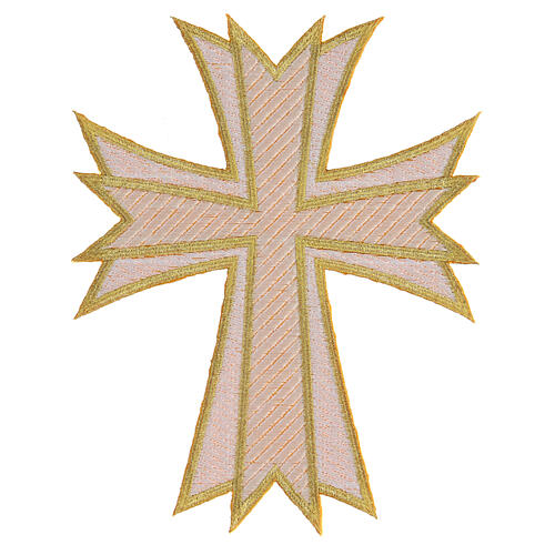 Iron-on application of a gold cross and 4 colors 20x16 cm 5