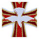Cross with Holy Spirit dove, non-adhesive fabric application, 4x3 in s2