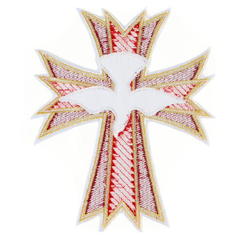 Aufnäher, Kreuz und Heiliger Geist, Stickerei, 20x16cm 3