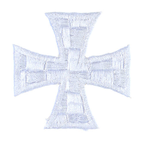 Bügelpatch, griechisches Kreuz, Stickerei, 4 liturgische Farben, 5x5cm 4