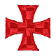 Bügelpatch, griechisches Kreuz, Stickerei, 4 liturgische Farben, 5x5cm s3
