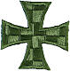 Greek cross, embroidered iron-on patch, liturgical colours, 2 in s2