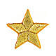Bügelpatch, 5-zackiger Stern, Stickerei, goldfarben, 3cm s1