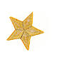 Bügelpatch, 5-zackiger Stern, Stickerei, goldfarben, 3cm s2