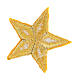 Bügelpatch, 5-zackiger Stern, Stickerei, goldfarben, 4cm s2