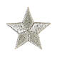 Silver five-pointed star patch 4 cm s1