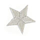 Silver five-pointed star patch 4 cm s2