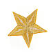Bügelpatch, 5-zackiger Stern, Stickerei, goldfarben, 5cm s2