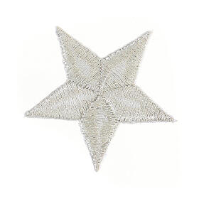 Iron-on patch for liturgical vestments, silver star, 2 in
