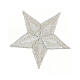 Estrela termocolante prateada para vestes litúrgicas 5 cm s2