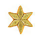 Bügelpatch, 6-zackiger Stern, Stickerei, goldfarben, 3cm s1