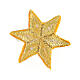 Bügelpatch, 6-zackiger Stern, Stickerei, goldfarben, 3cm s2