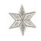 Six-pointed silver star, thermoadhesive application, 1 in s1