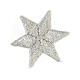 Six-pointed silver star, thermoadhesive application, 1 in s2