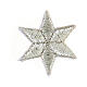 Six-pointed adhesive silver star 3 cm s1