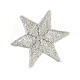 Six-pointed adhesive silver star 3 cm s2