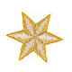 Bügelpatch, 6-zackiger Stern, Stickerei, goldfarben, 4cm s2