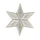 Six-pointed silver star, thermoadhesive patch, 1.5 in s1