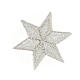 Silver star iron-on patch 4 cm s2