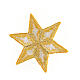 Bügelpatch, 6-zackiger Stern, Stickerei, goldfarben, 5cm s2
