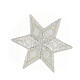 Self-adhesive patch, six-pointed silver star, 2 in s2