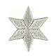 Patch gwiazda srebrna termoprzylepna 5 cm sześć ramion s1