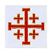 Jerusalem cross, non-adhesive emblem, 2 in s1