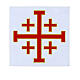 Aufnäher, Jerusalemer Kreuz, Stickerei, 19x19cm s1