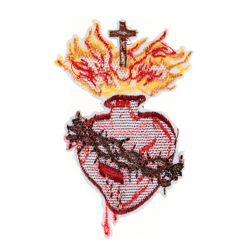 Bügelpatch, Heiligstes Herz Jesu, Stickerei, 14x9cm 4