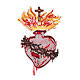 Bügelpatch, Heiligstes Herz Jesu, Stickerei, 14x9cm s4