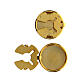 Pair of IHS mother-of-pearl button covers with golden base s4