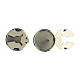 Button cover with mother-of-pearl Malta cross black nickel base 2 pcs s4