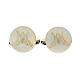 Round mother-of-pearl cufflinks with Marial initials s3