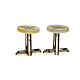 Round mother-of-pearl cufflinks with Marial initials s4