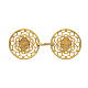 Gilded cope clasp, central nickel free openwork cross ceiling rosette s1