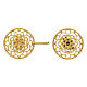 Gilded cope clasp, central nickel free openwork cross ceiling rosette s2