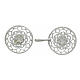 Silver-plated cope clasp, cut-out rosette with central cross, nickel free s2
