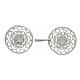 Silver plated cope clasp with central cross and nickel-free decorated rosette s2